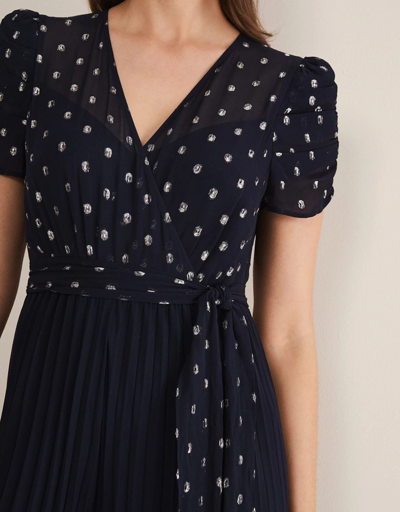 Molli Spot Pleated Jumpsuit