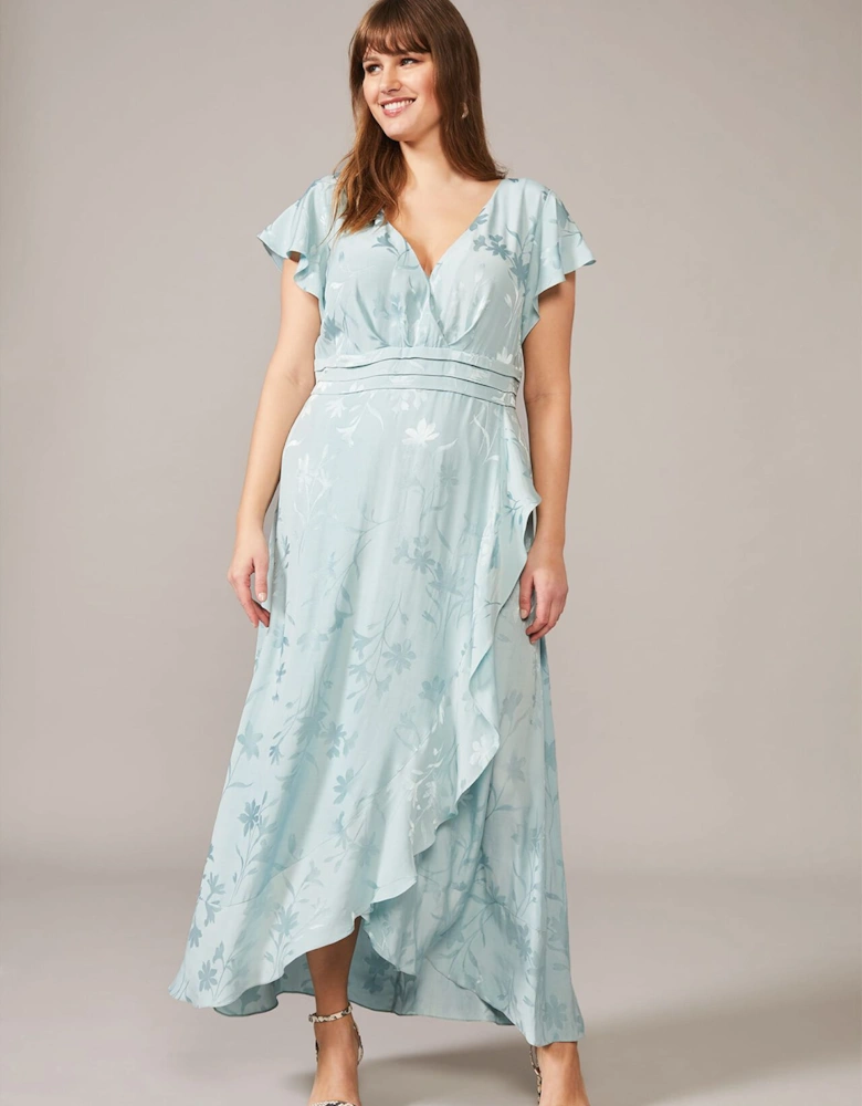 Rosie Floral Jacquard Maxi Dress