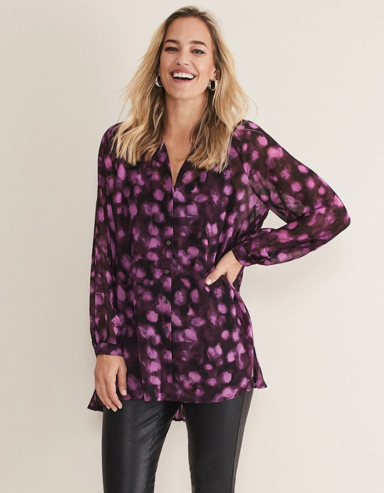 Rhian Chiffon Tunic Blouse