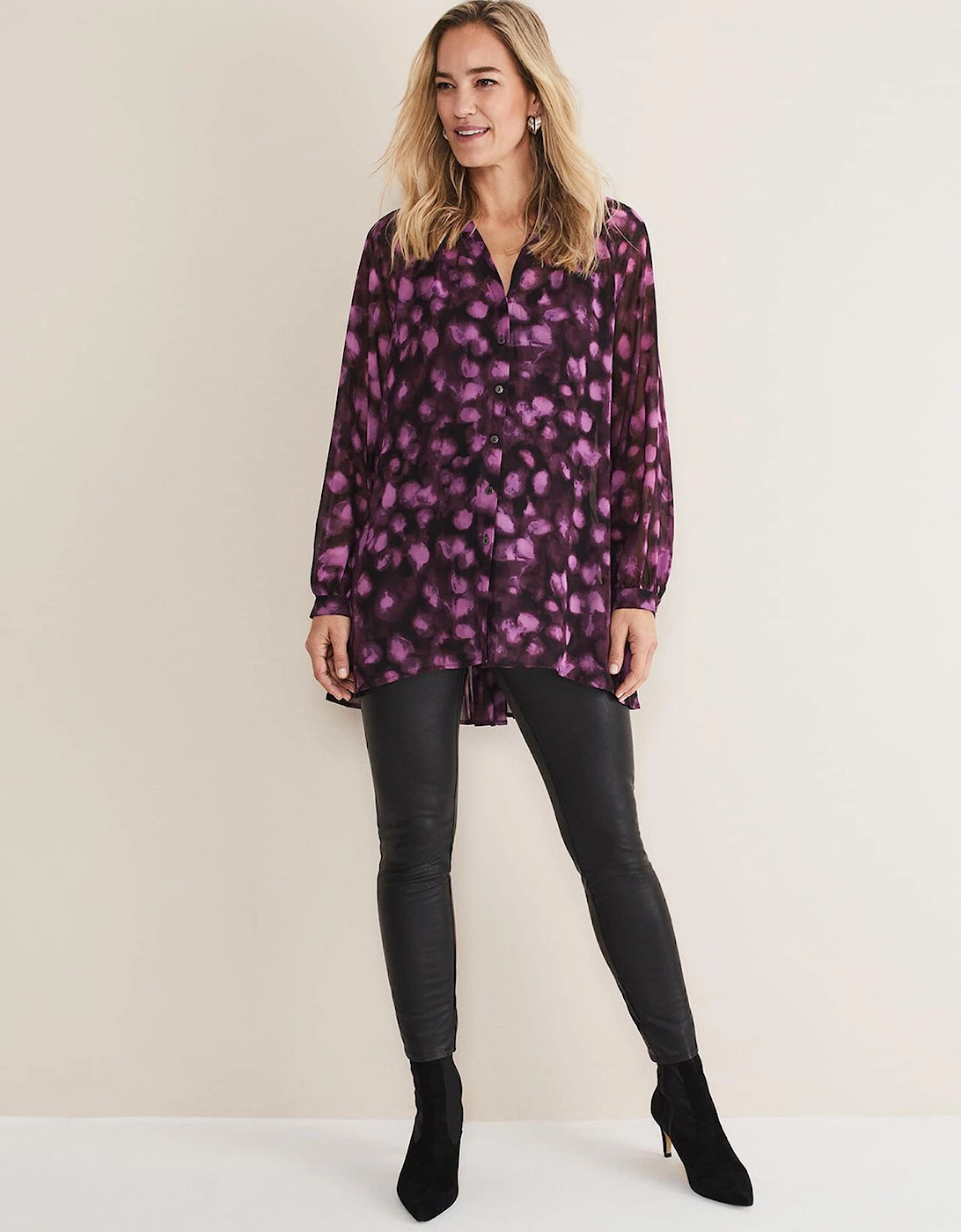 Rhian Chiffon Tunic Blouse