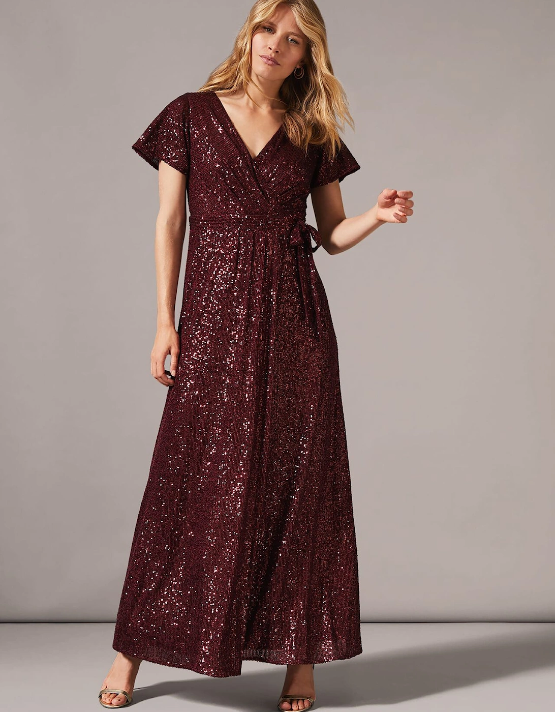 Amily Sequin Wrap Dress, 7 of 6