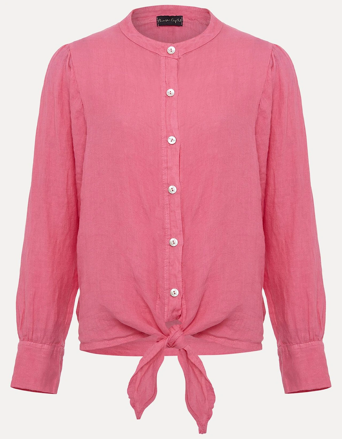 Raelynn Tie Front Linen Blouse