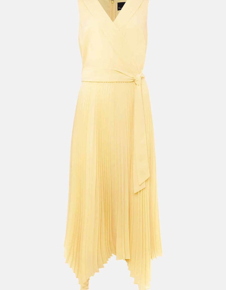 Petra Pleated Wrap Dress