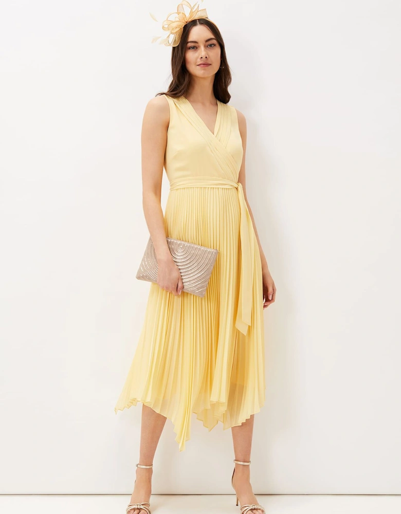 Petra Pleated Wrap Dress