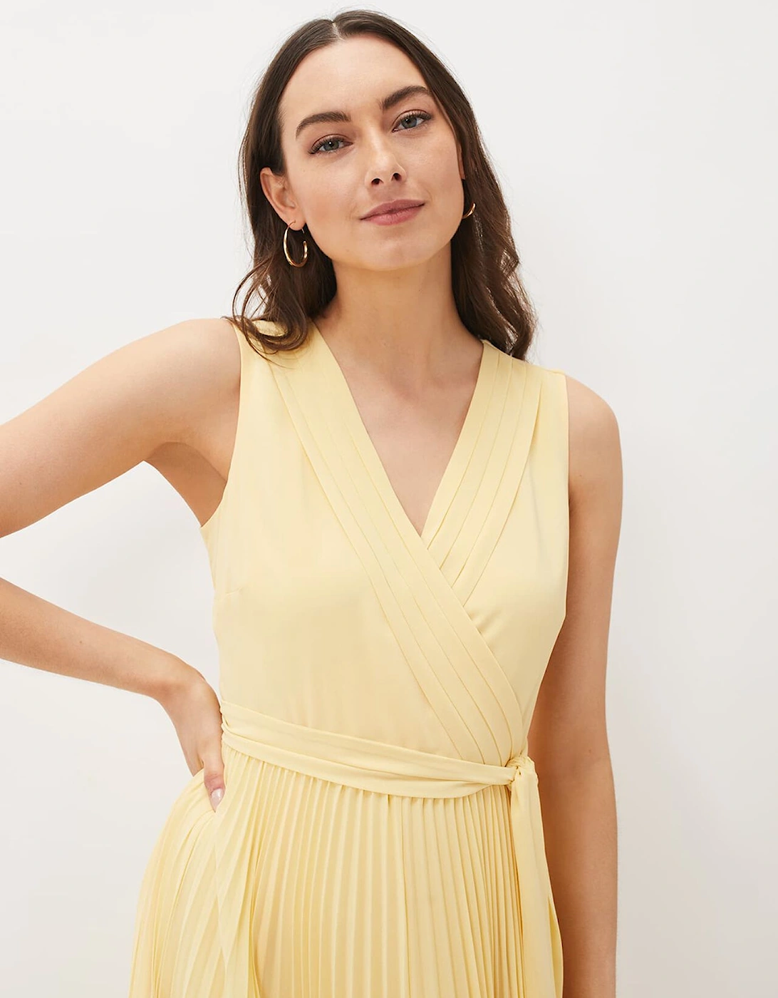 Petra Pleated Wrap Dress