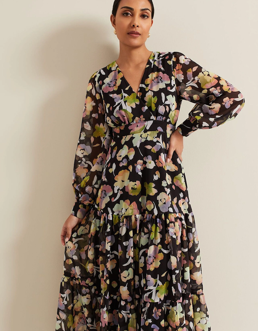 Petite Sandra Floral Maxi Dress