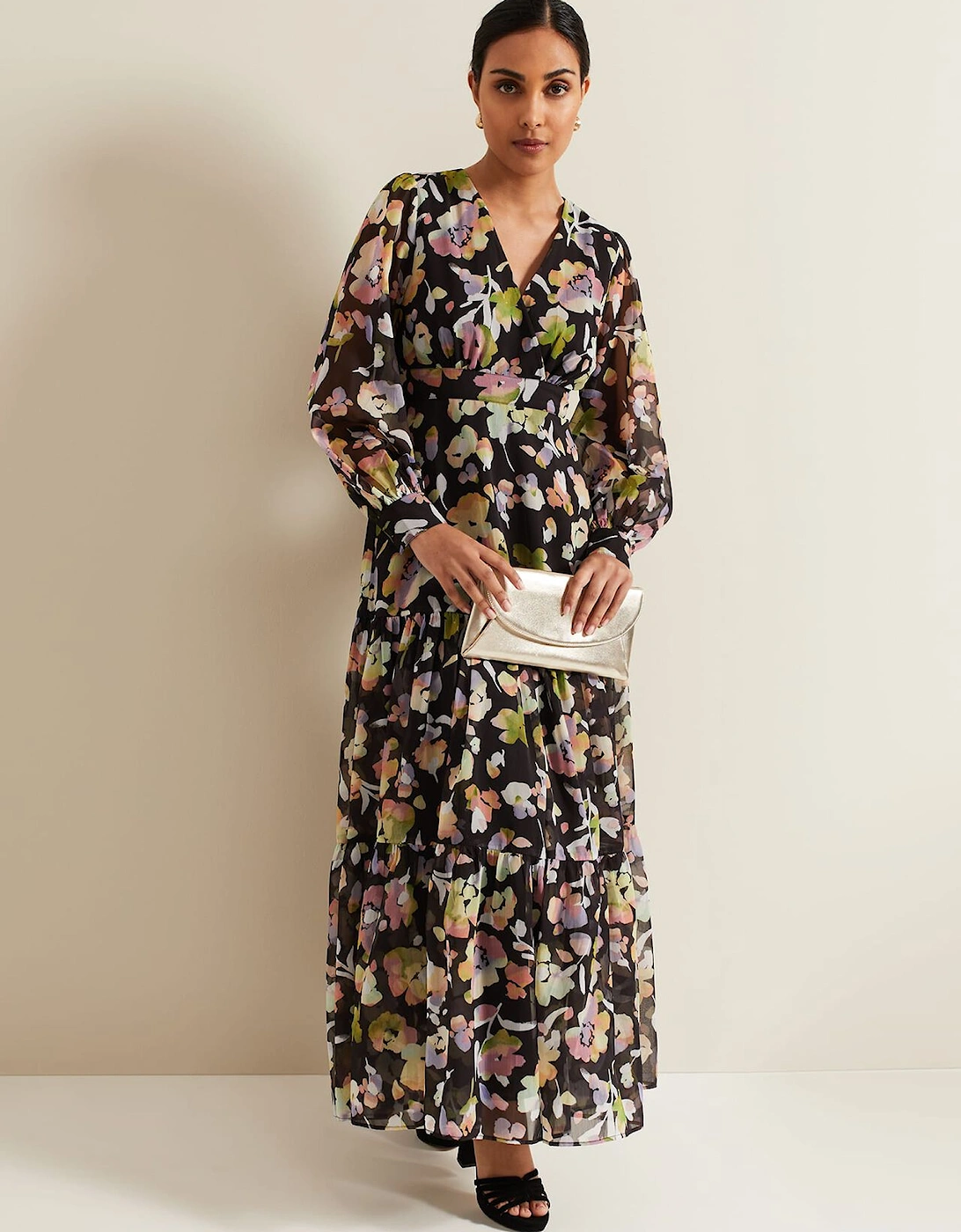 Petite Sandra Floral Maxi Dress