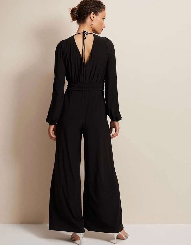 Janece Black Wide Leg Jumpsuit