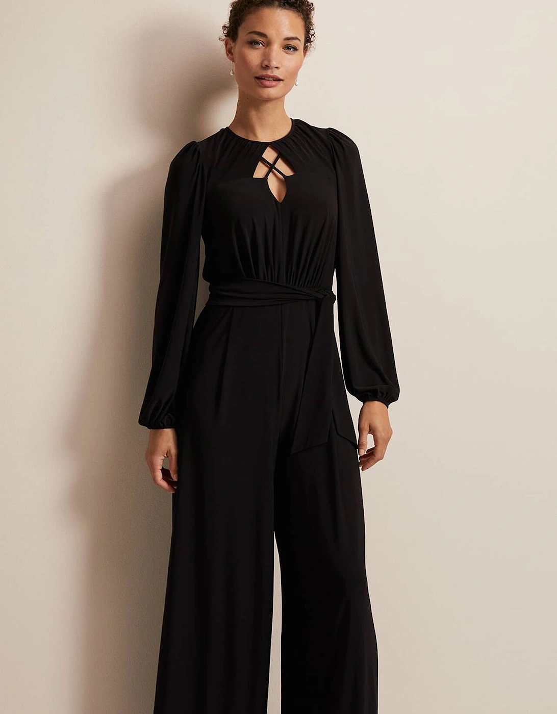 Janece Black Wide Leg Jumpsuit