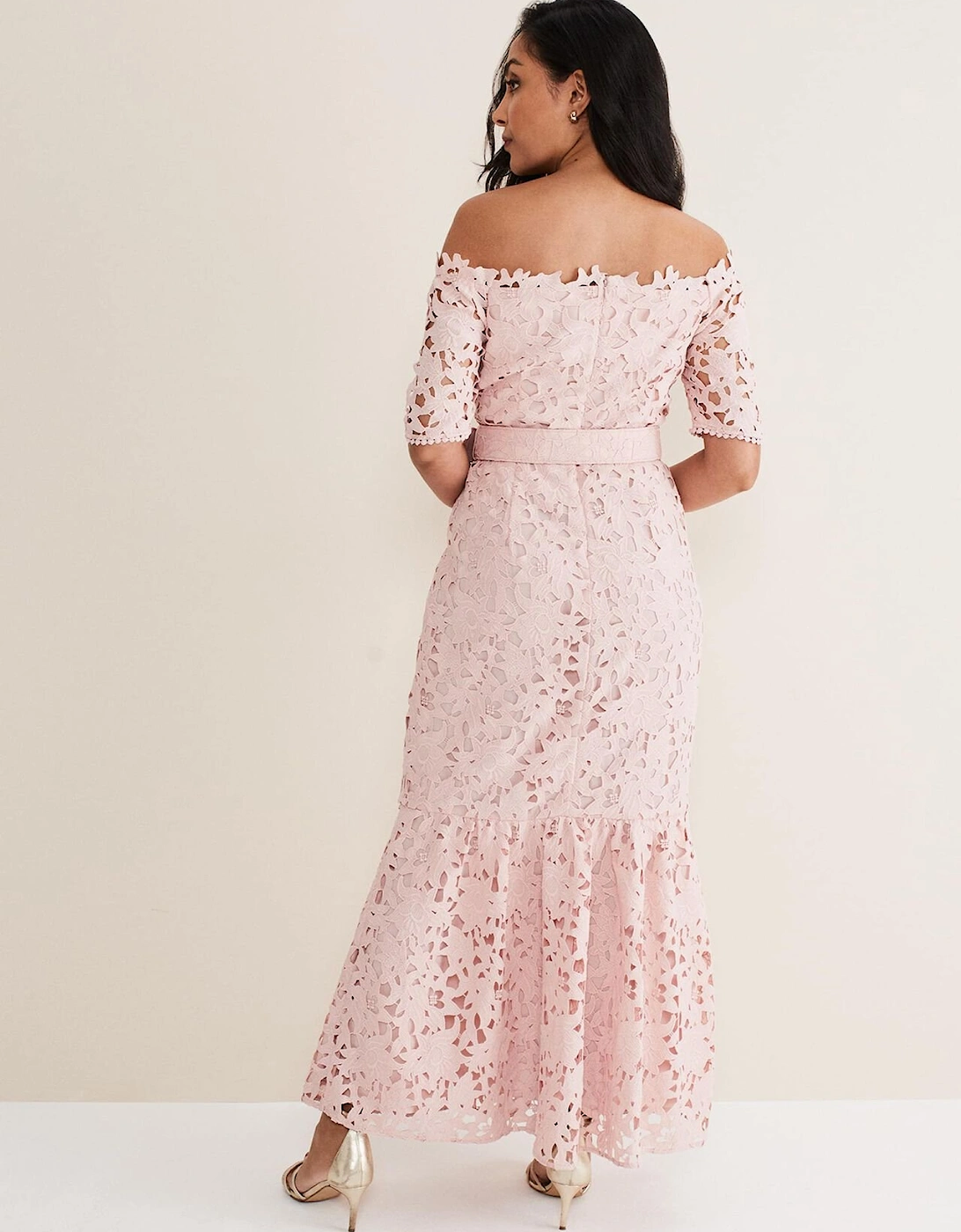 Petite Tallula Lace Bardot Maxi Dress