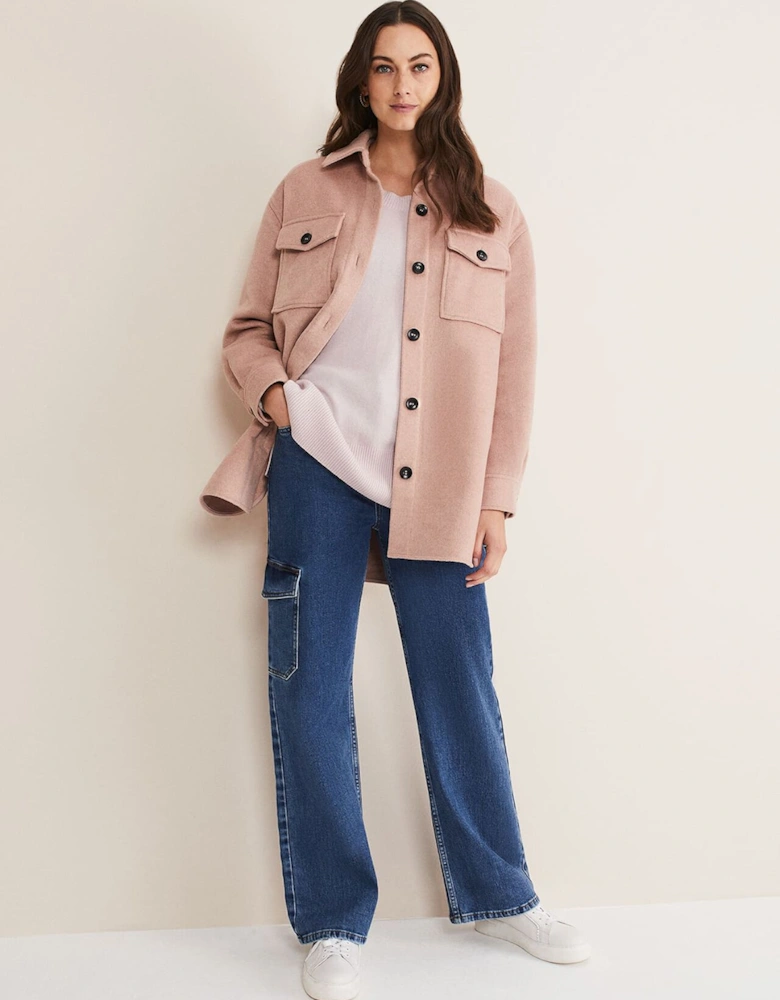 Sammy Plain Wool Shacket