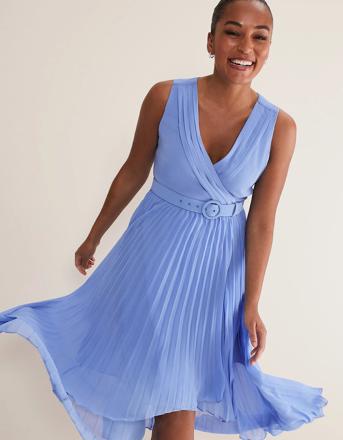 Brianna Pleated Midaxi Dress