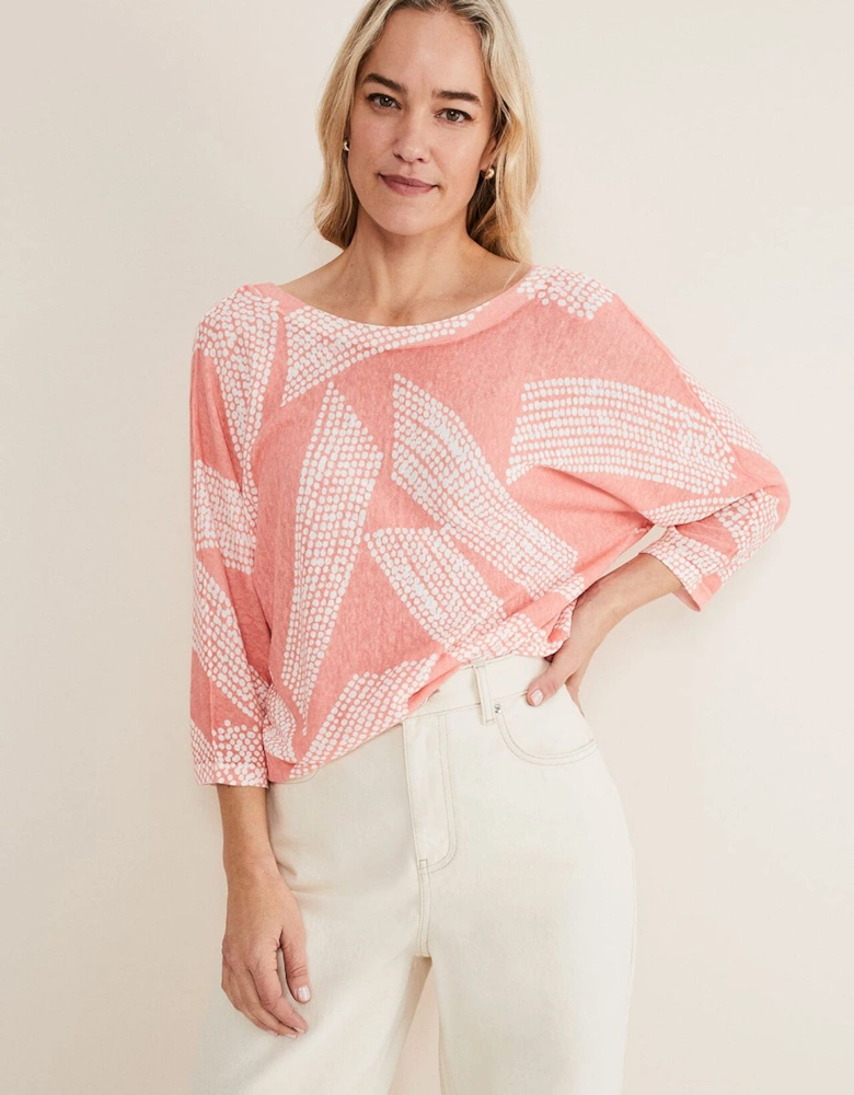 Emma Diagonal Dot Print Knit