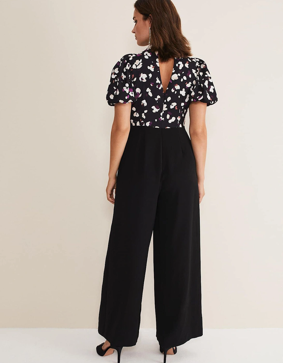 Paulina Puff Sleeve Animal Jumpsuit