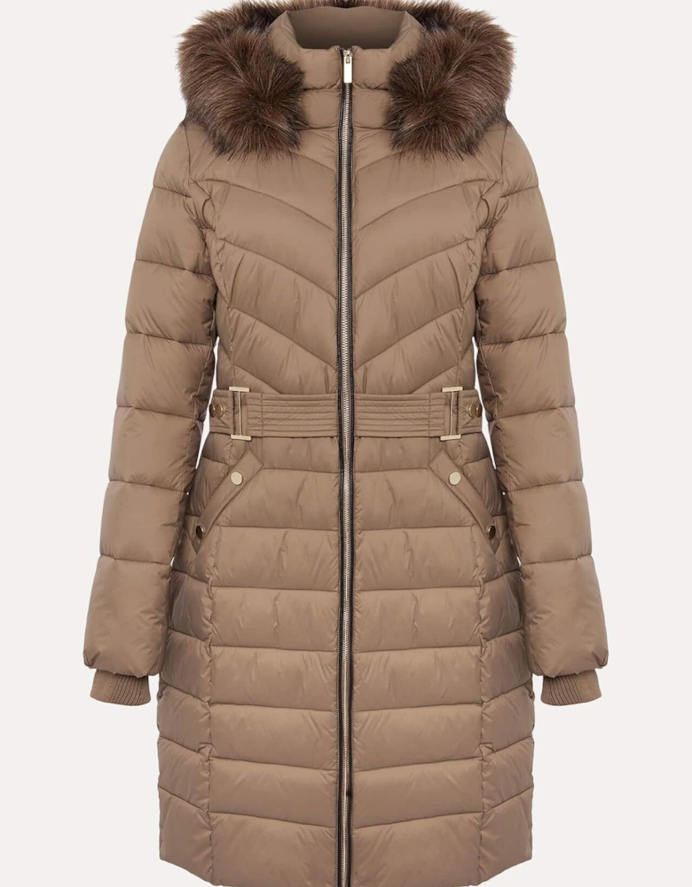 Synthia High Shine Midi Puffer