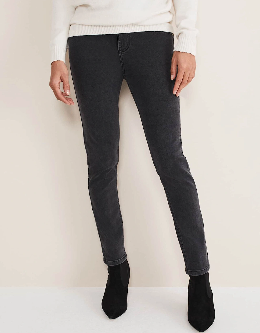 Hailee Topstitch Skinny Jeans