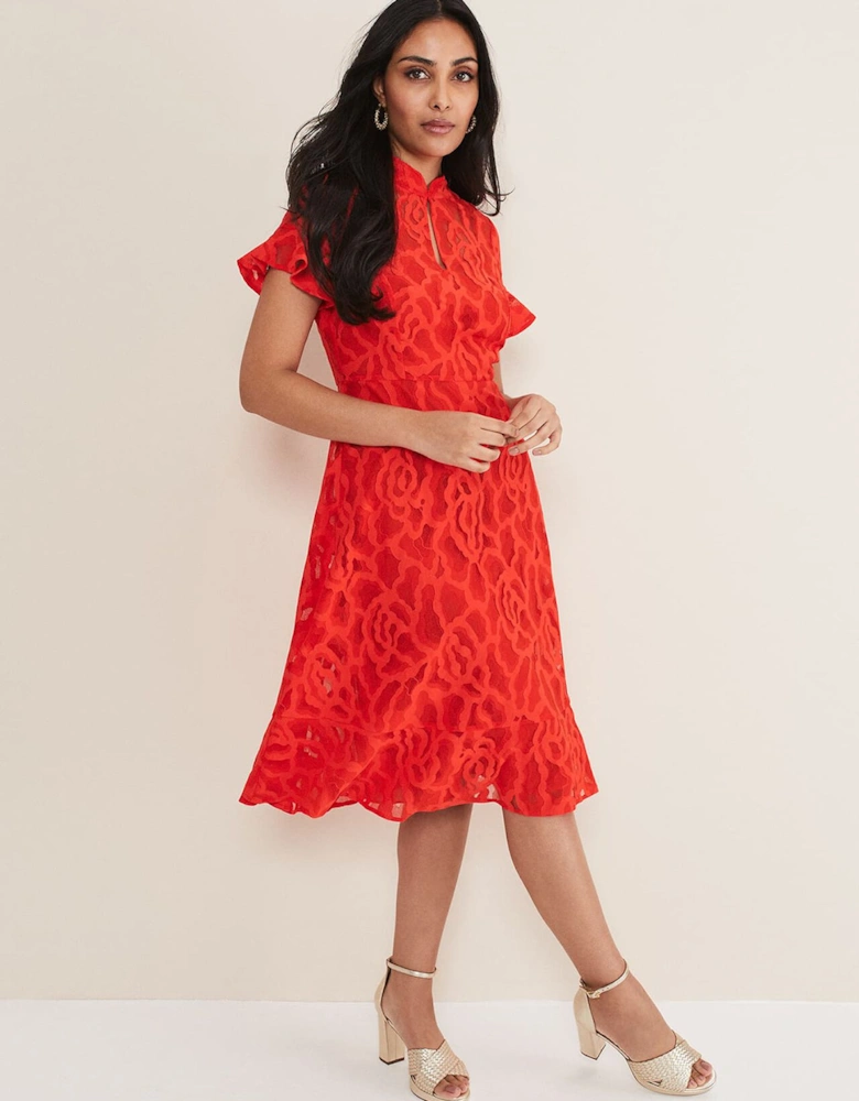 Petite Lulu Lace Midi Dress