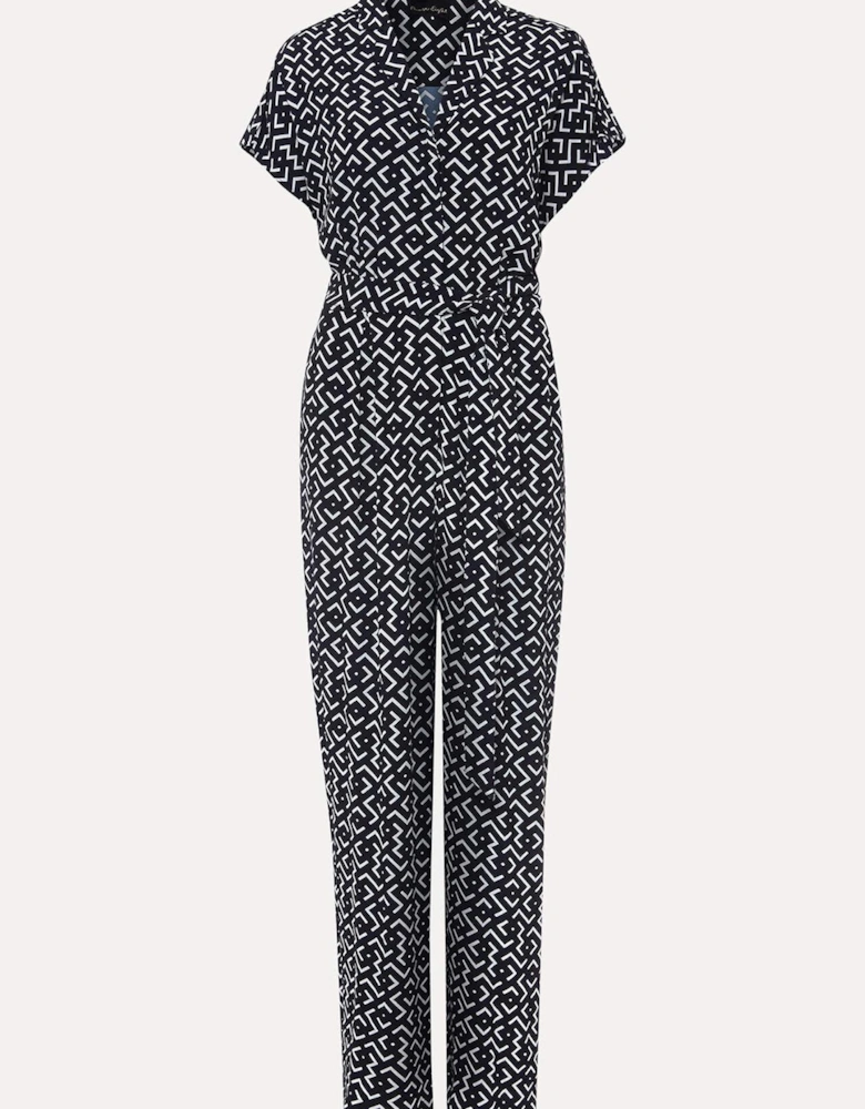 Paige Abstract Print Wide Leg Jumpsuit