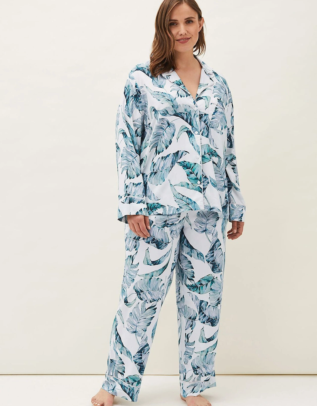 Piera Palm Print Pyjama Set