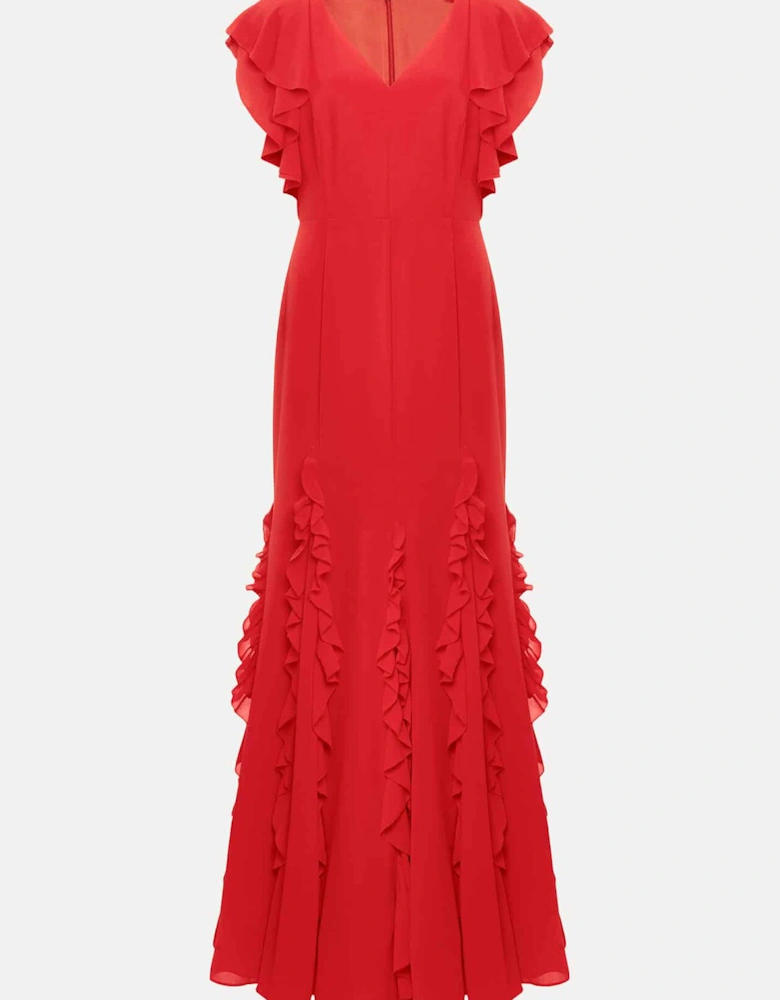 Donatella Ruffle Maxi Dress