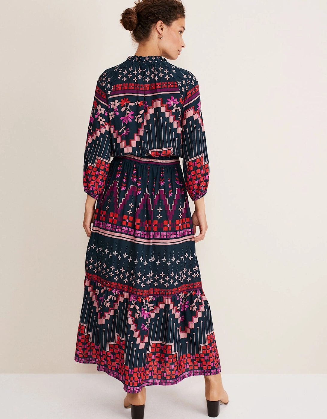 Asa Tile Print Midaxi Dress