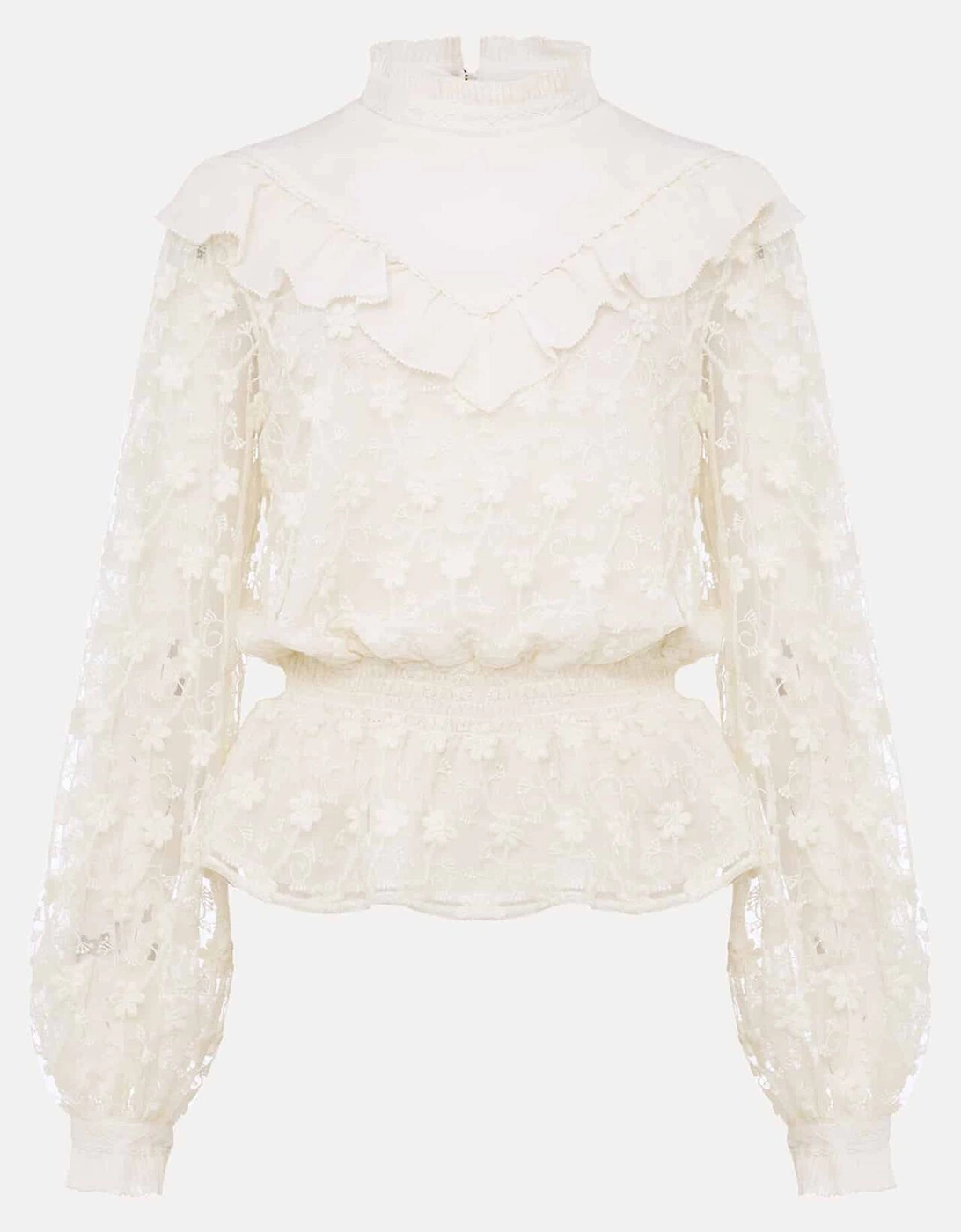 Coralina Embroidered Frill Blouse