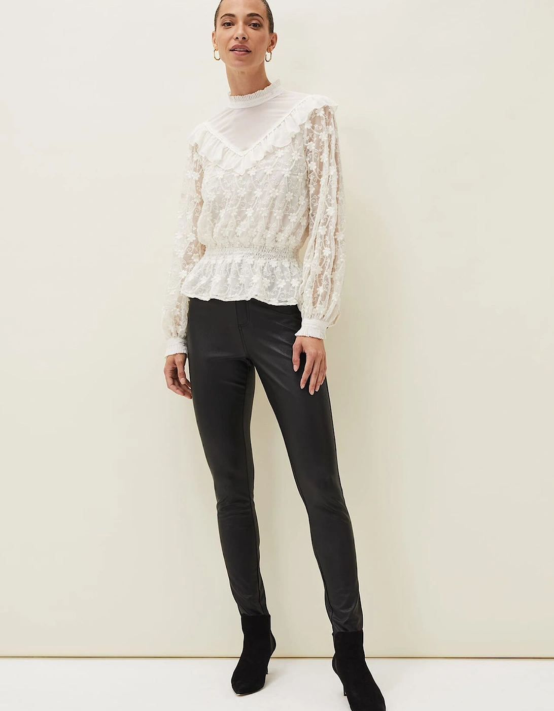 Coralina Embroidered Frill Blouse