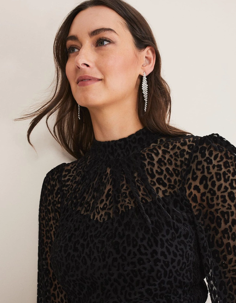 Capriana Leopard Burnout Dress