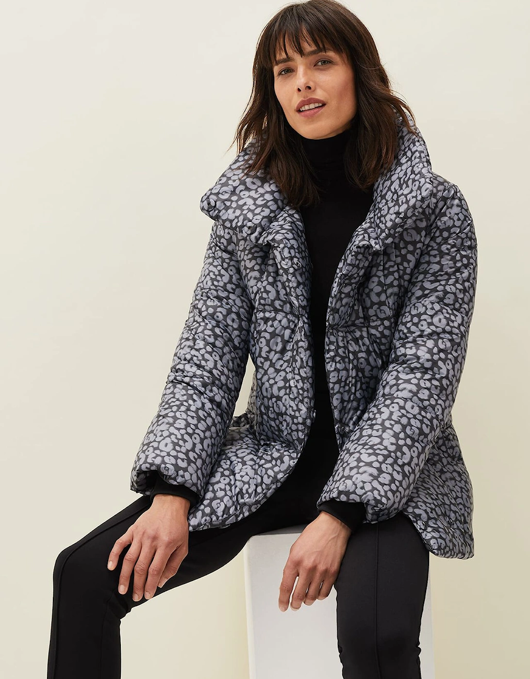 Anny Animal Print Puffer Coat