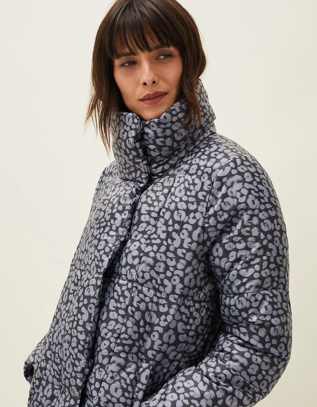 Anny Animal Print Puffer Coat