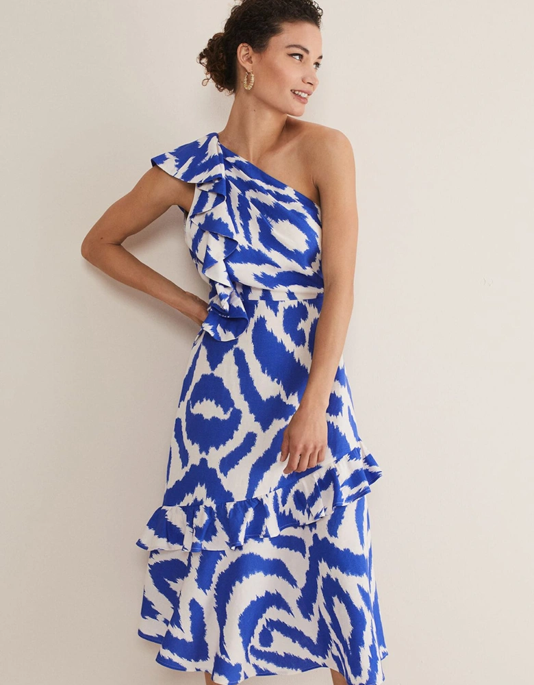 Joy One Shoulder Midi Dress