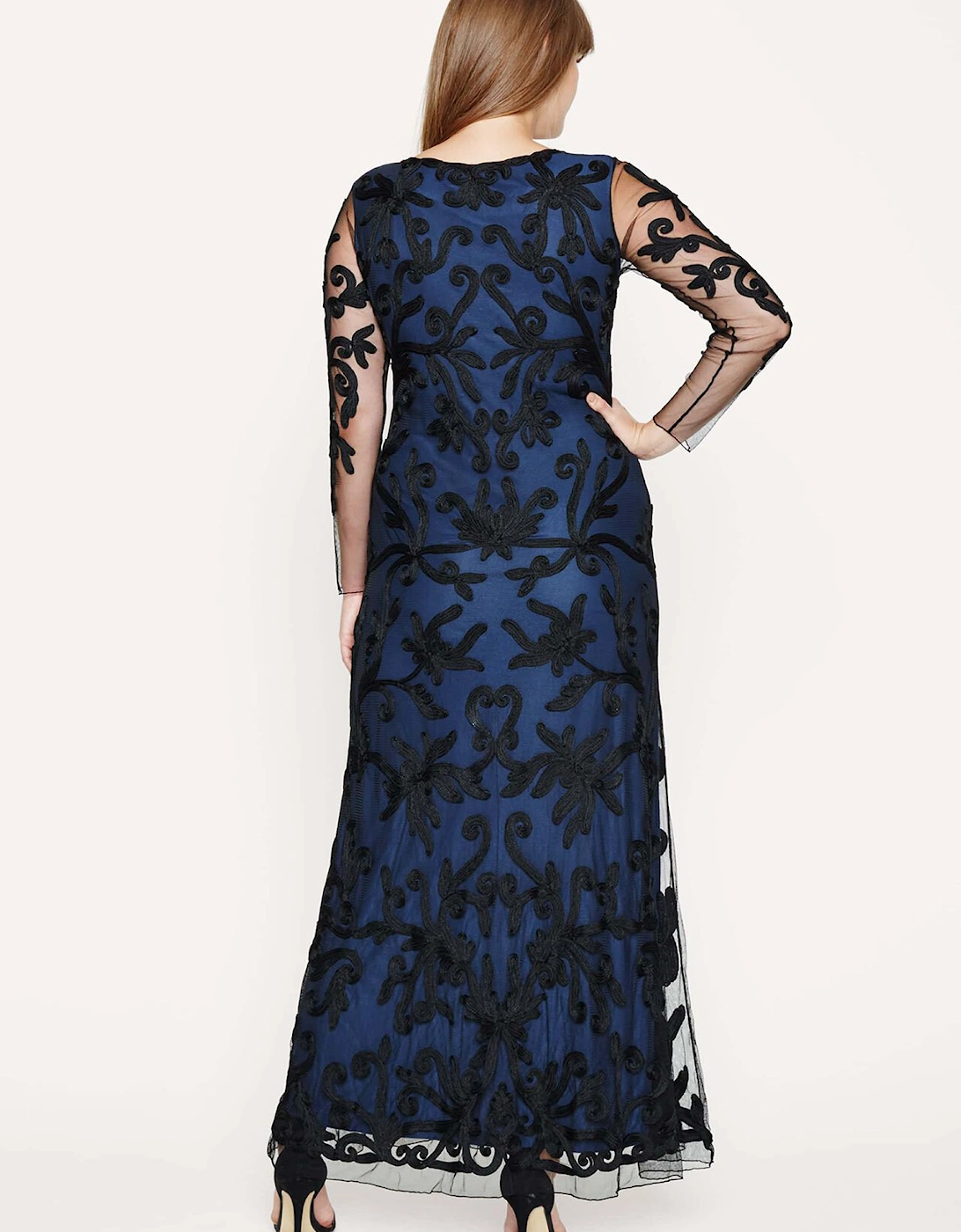 Jenna Tapework Lace Maxi Dress