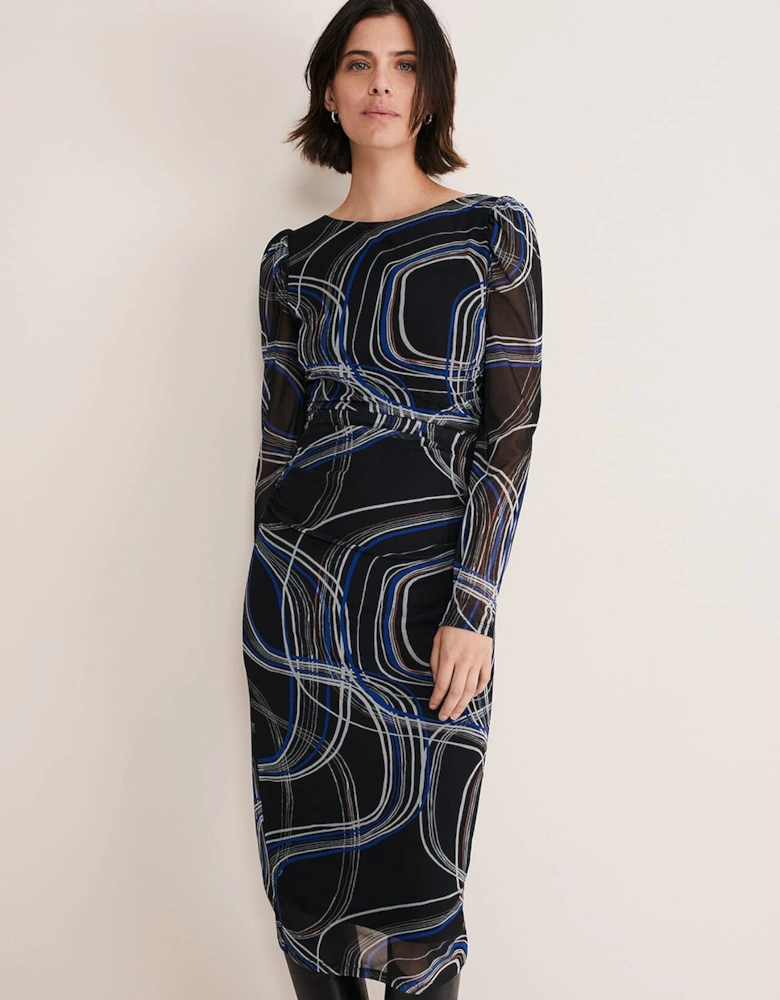 Gizelle Swirl Long Sleeved Dress