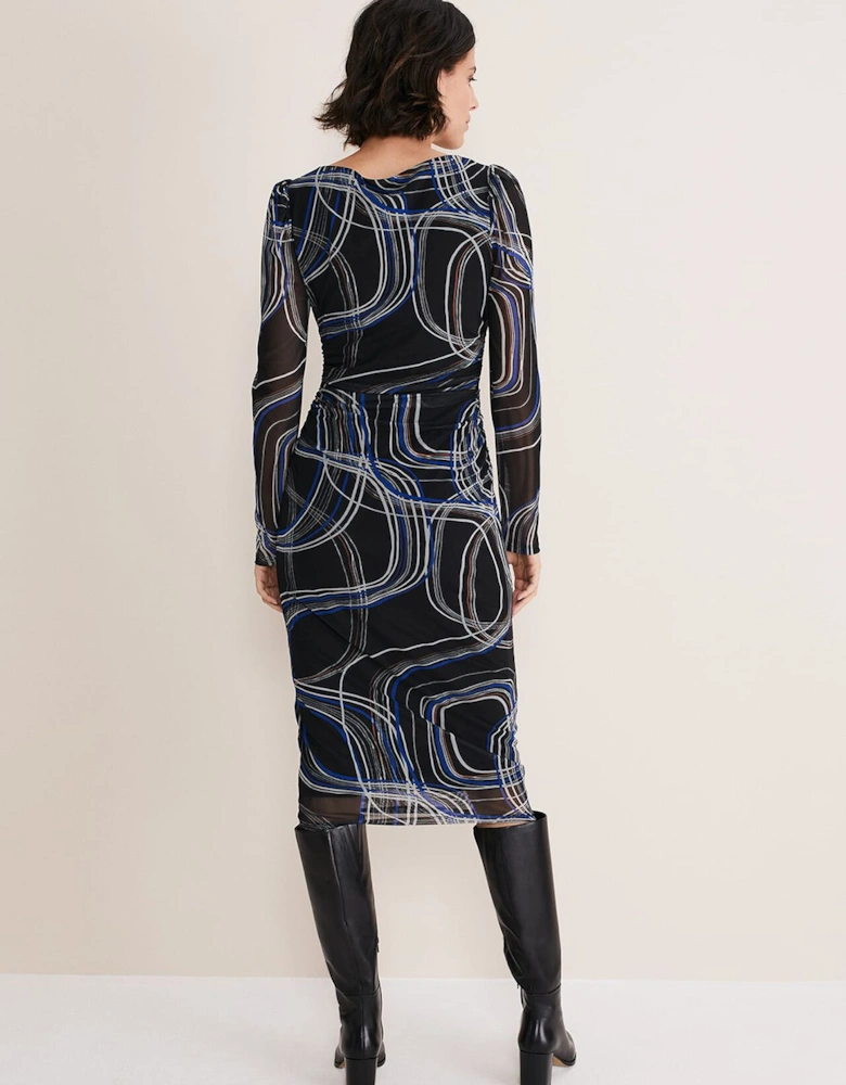 Gizelle Swirl Long Sleeved Dress