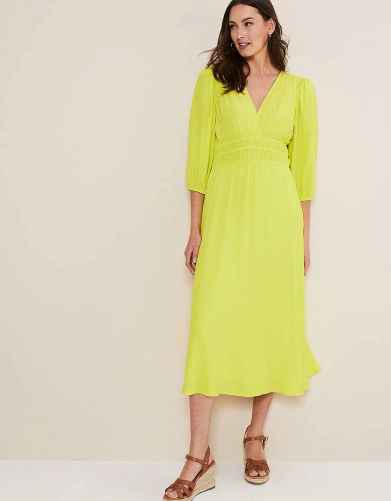 Lina Lime Midi Dress