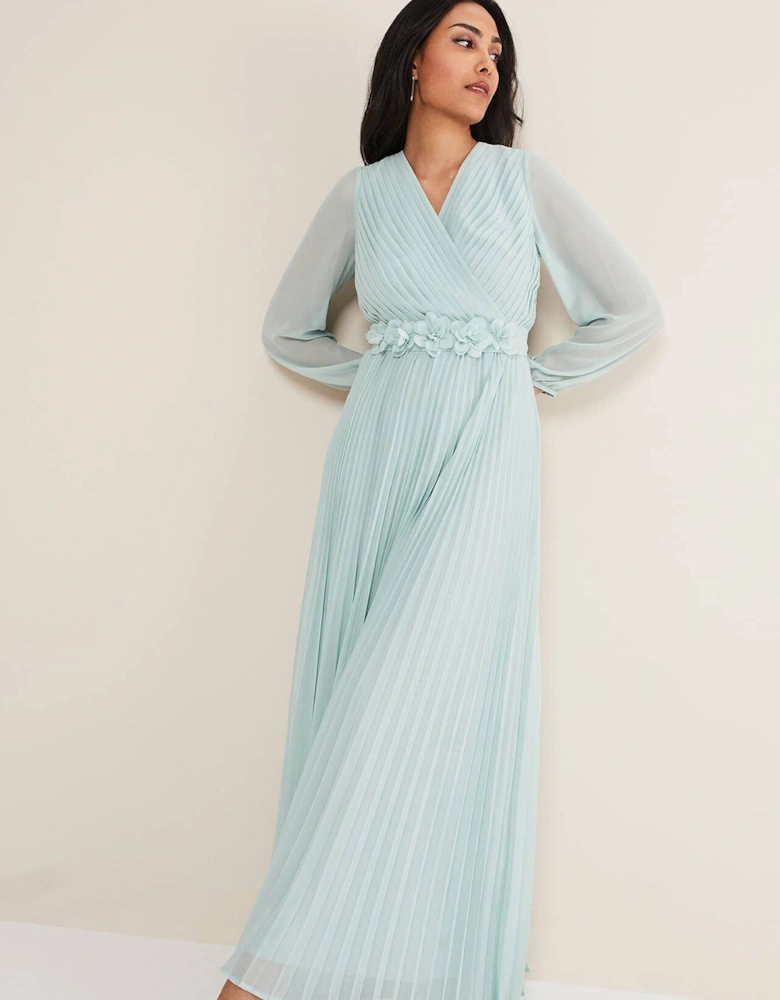 Petite Alecia Pleated Maxi Dress