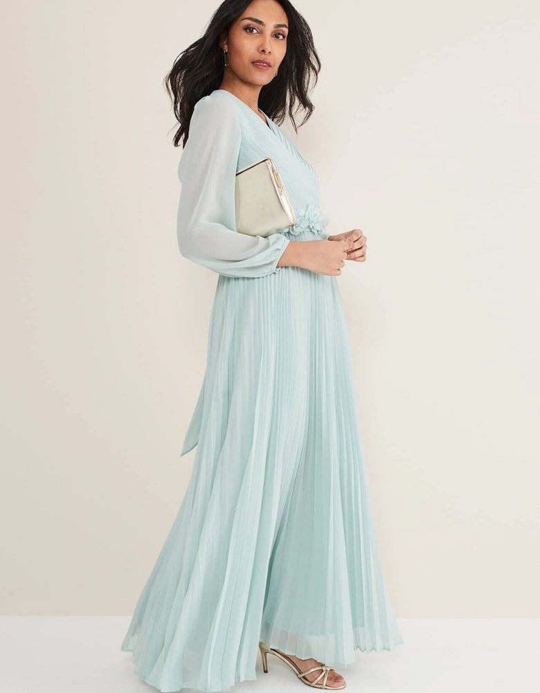 Petite Alecia Pleated Maxi Dress