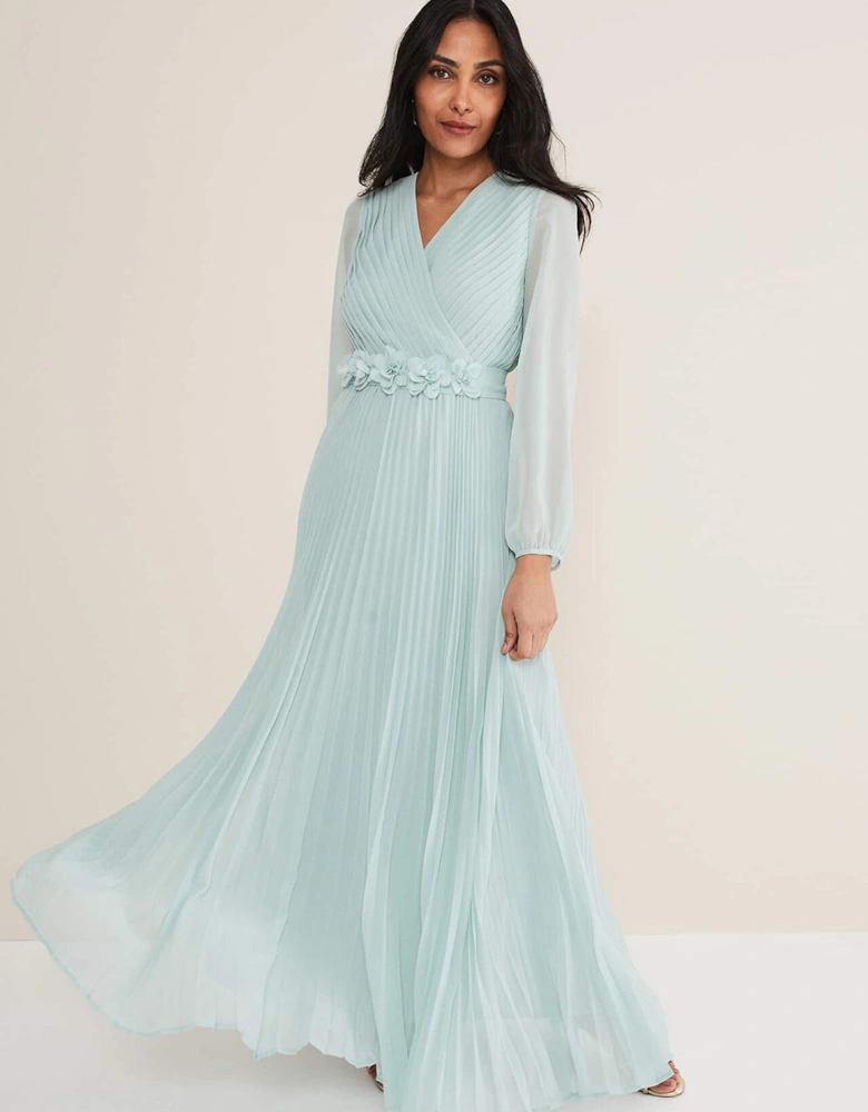 Petite Alecia Pleated Maxi Dress