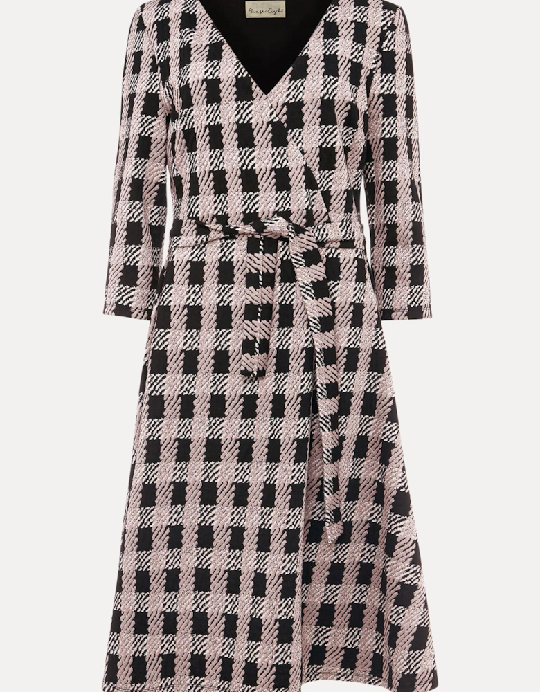 Ava Check Tie Waist Dress