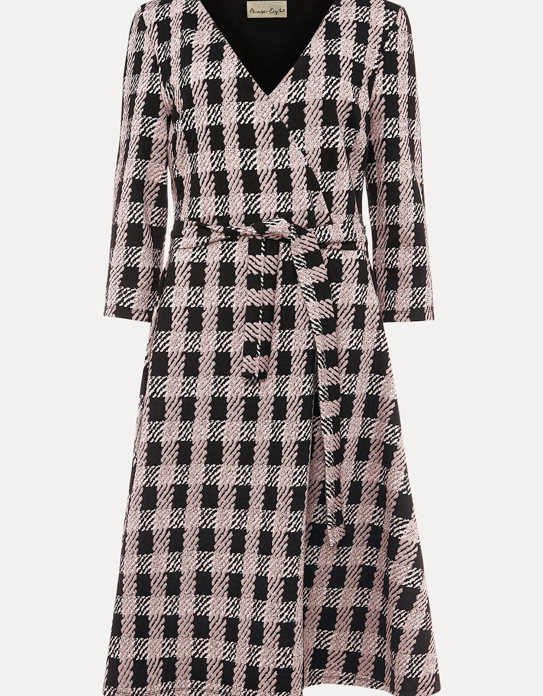 Ava Check Tie Waist Dress