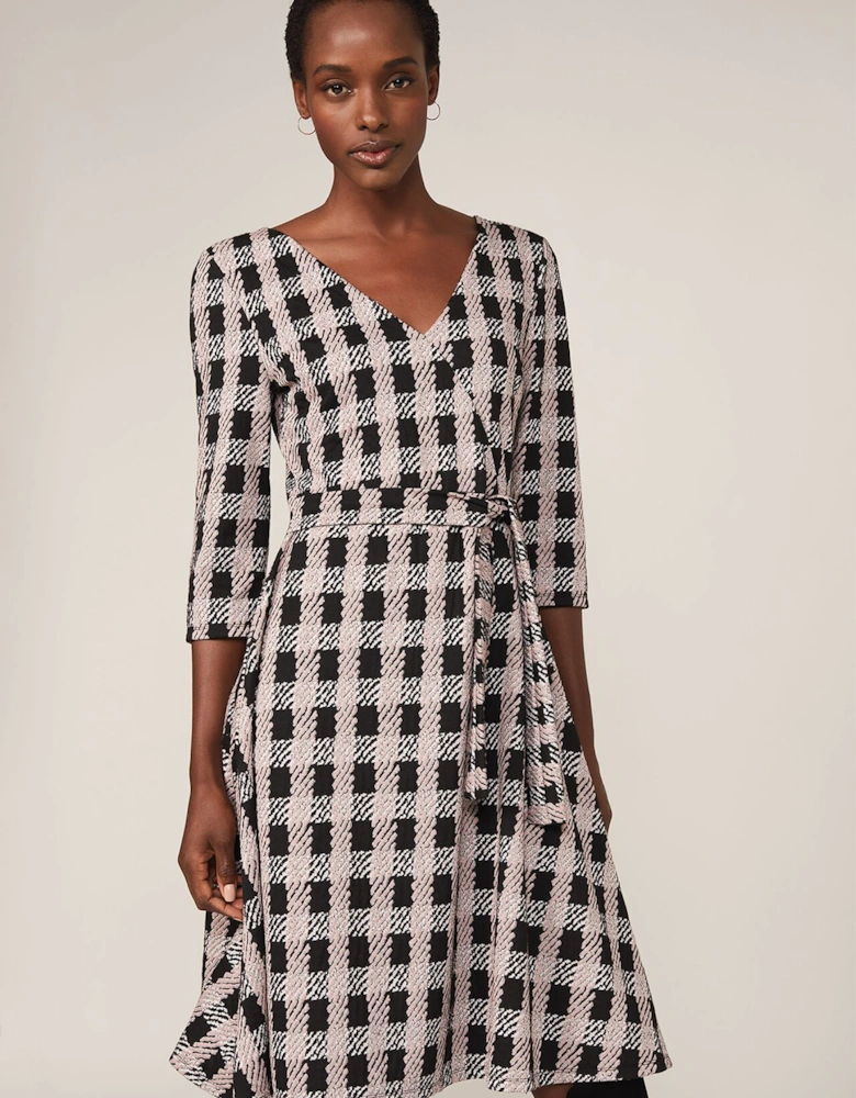 Ava Check Tie Waist Dress