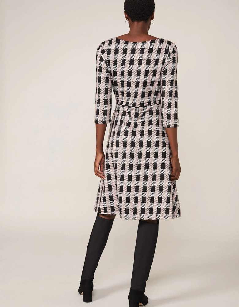 Ava Check Tie Waist Dress