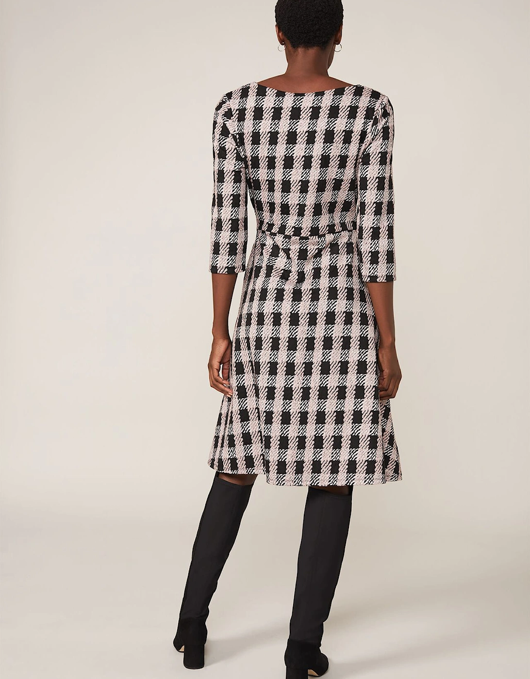 Ava Check Tie Waist Dress