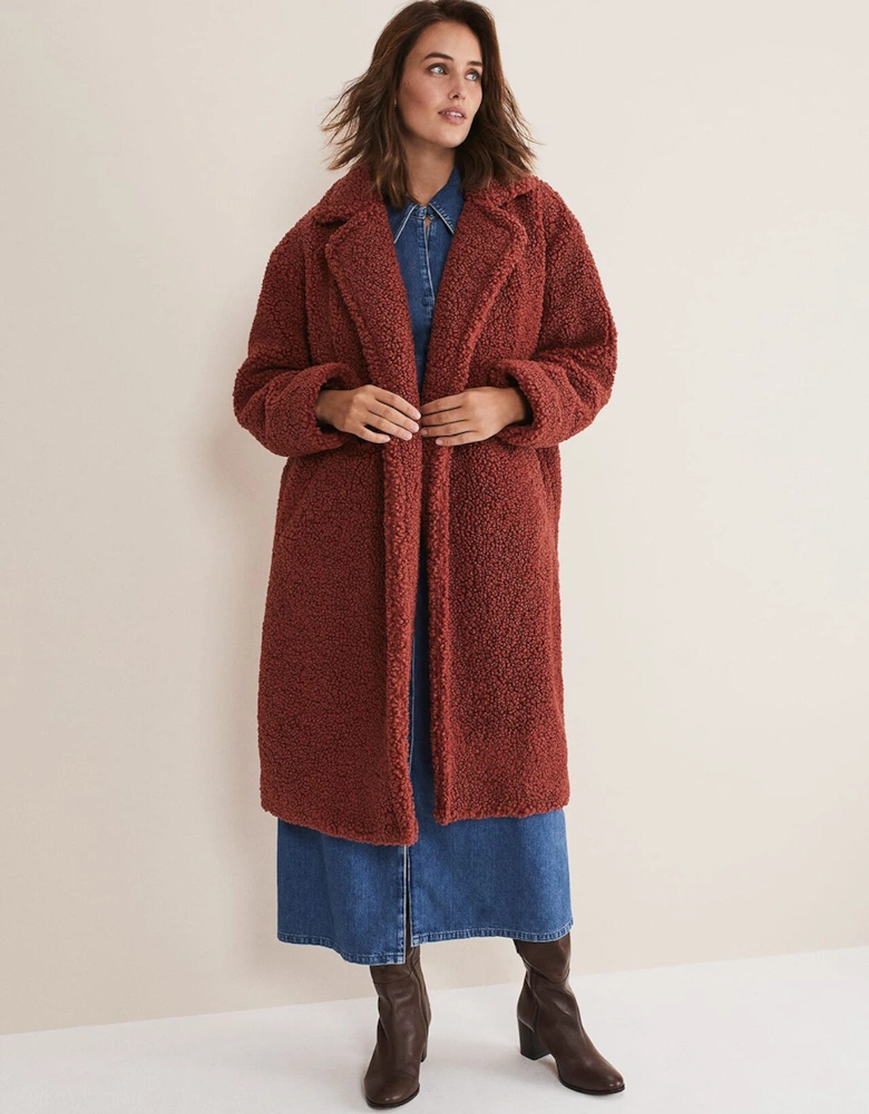 Libbie Longline Teddy Coat