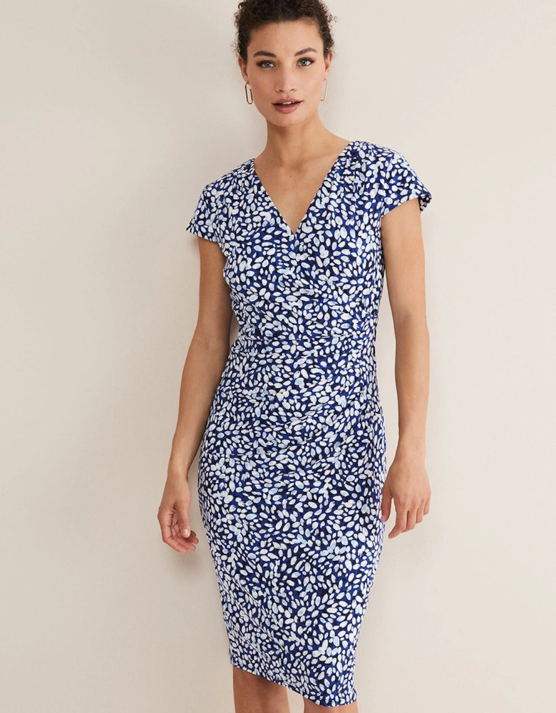 Brooke Printed Wrap Dress