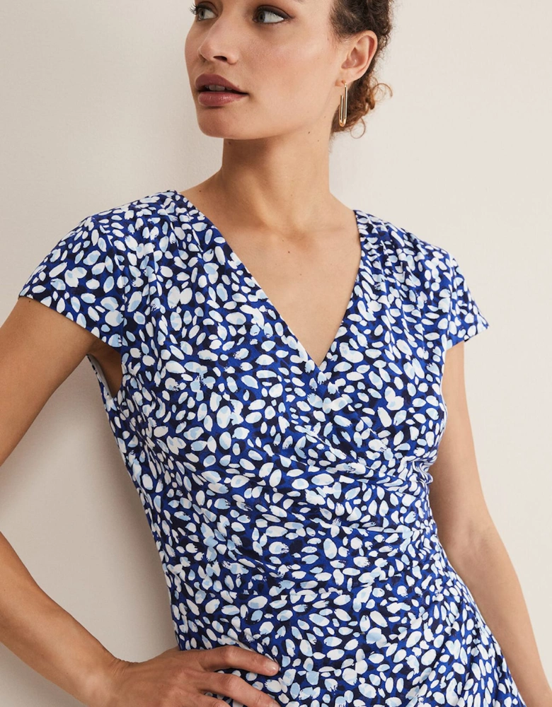 Brooke Printed Wrap Dress