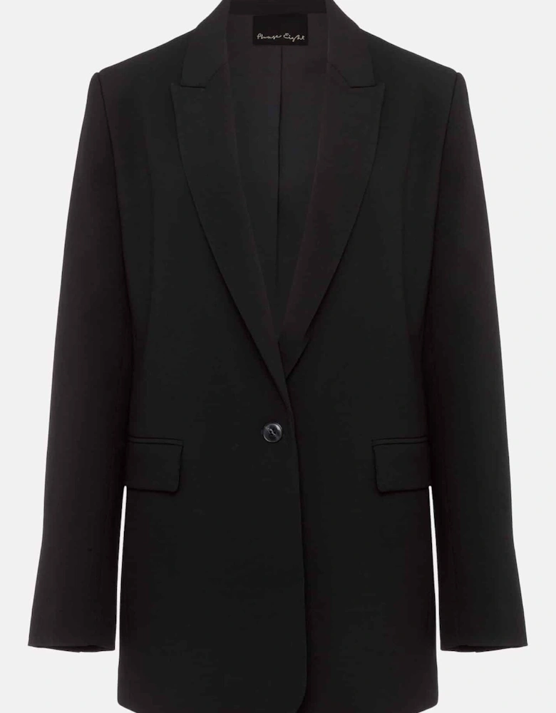 Neah Black Crepe Blazer