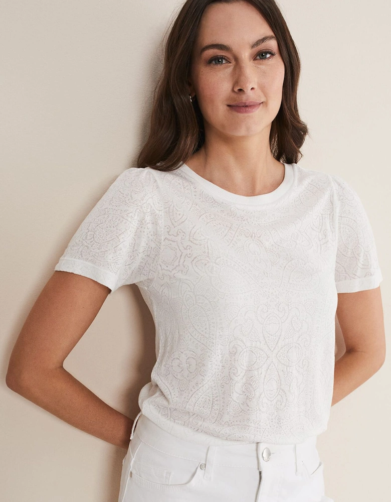 Kinsley Pointelle Jersey Tee