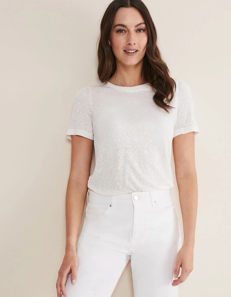 Kinsley Pointelle Jersey Tee