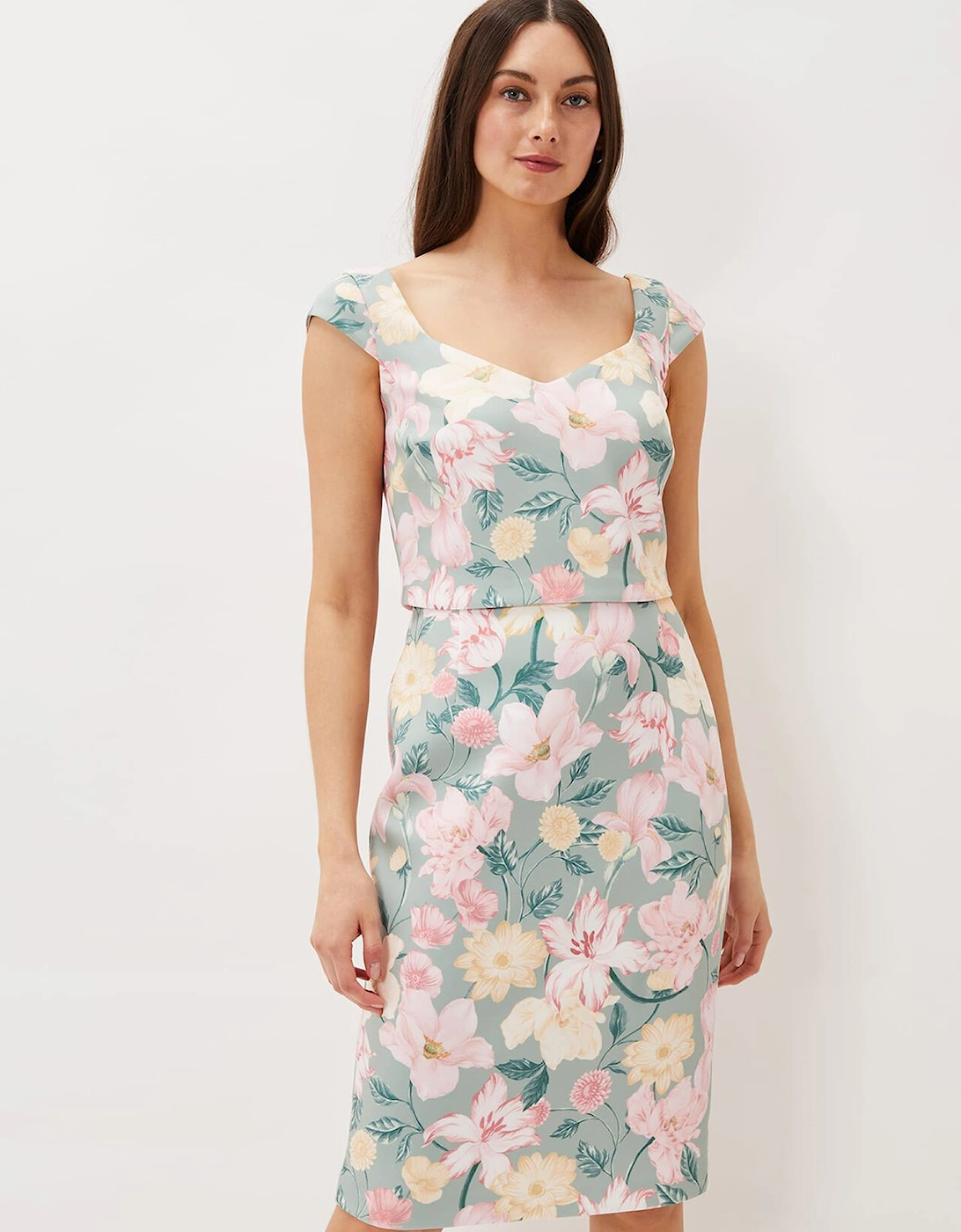 Jessia Floral Scuba Dress, 7 of 6